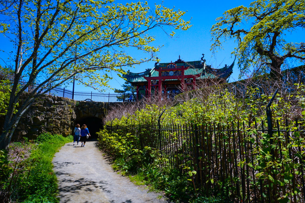 Chinese Tea House from Cliff Walk