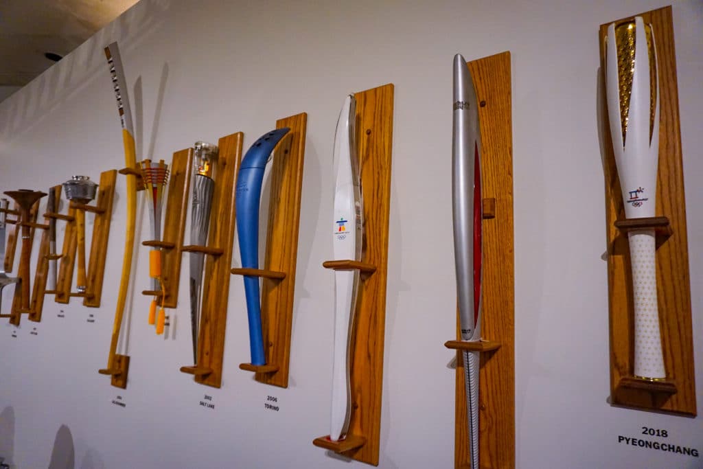 Winter Olympics Torches Lake Placid Olympic Museum