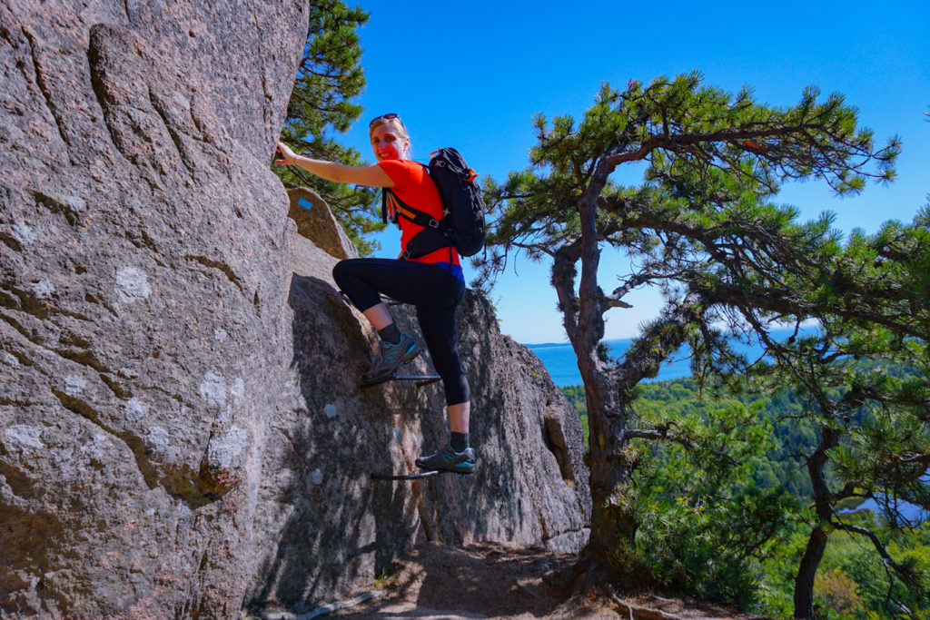 Me on the Beehive Trail at Acadia NP