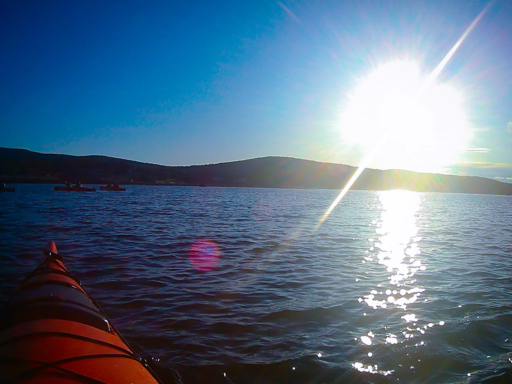 Sea Kayaking at Sunset in Bar Harbor