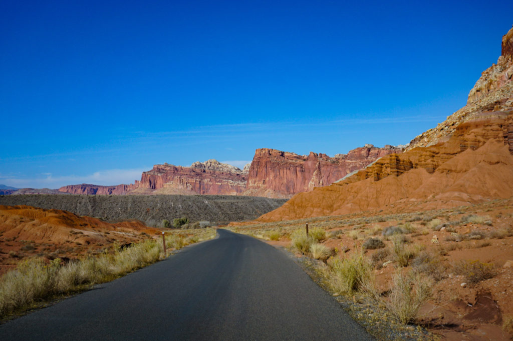 Driving Along Capitol Reef Scenic Drive