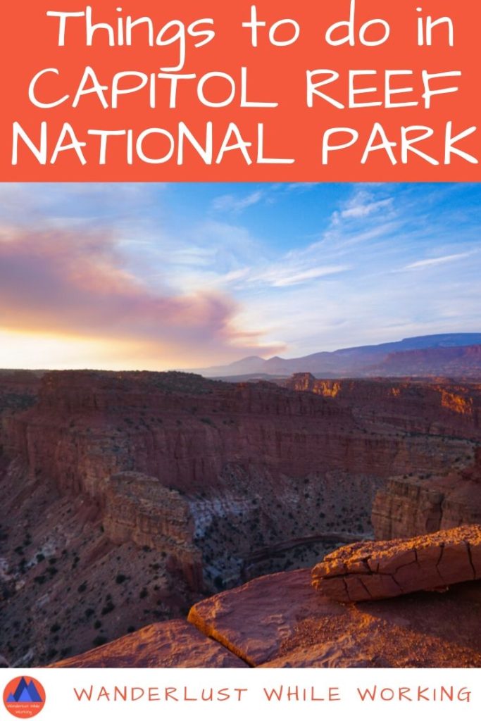 Here are my top picks for things to do in Capitol Reef National Park's "frontcountry" including some of the best hikes in Capitol Reef, petroglyphs, and the best place to watch the sunset.